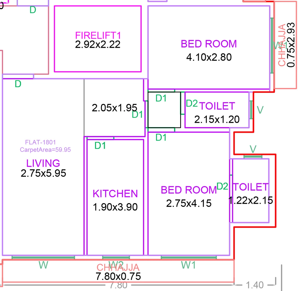 2 BHK Flat in LIS Hussain Excellency in Mira Road East, Thane - Image 919341