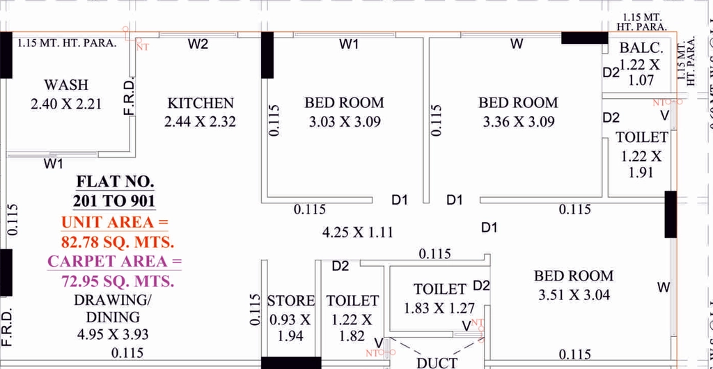 3 BHK Flat in Vaghamshi Sahitya Heaven in Nikol, Ahmedabad - Image 919056