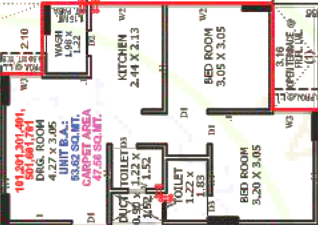 2 BHK Flat in Vihaan Heights in Narolgam, Ahmedabad - Image 919065