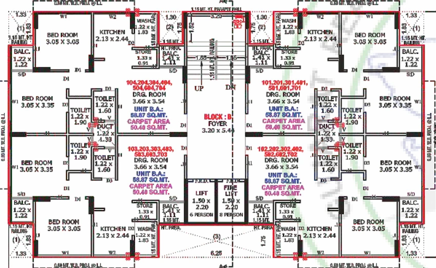 Floor Plan of Vihaan Heights in Narolgam, Ahmedabad - Image 405484