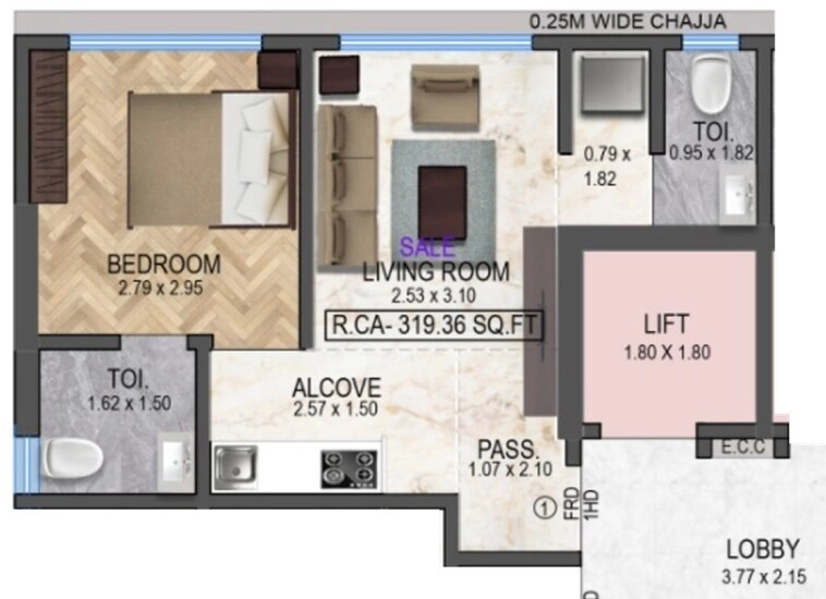 1 BHK Flat in Shree Mahalakshmi Saburi in Santacruz East, Mumbai - Image 919298