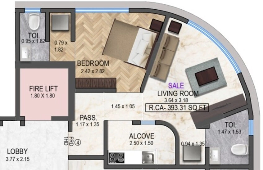 1 BHK Flat in Shree Mahalakshmi Saburi in Santacruz East, Mumbai - Image 919299