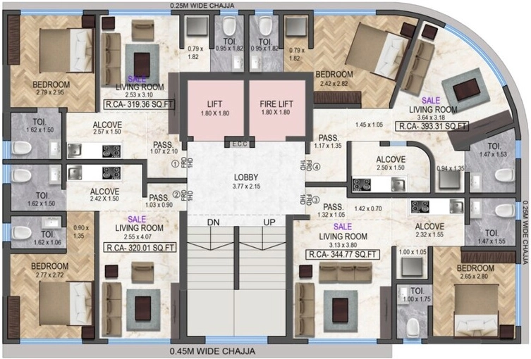Floor Plan of Shree Mahalakshmi Saburi in Santacruz East, Mumbai - Image 406062