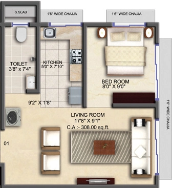 1 BHK Flat in Aasma Necklace View in Bhuleshwar, Mumbai - Image 919207