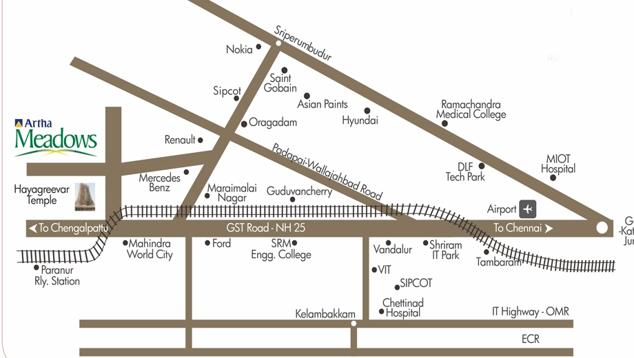 Location of Artha Meadows in Chettipunyam, Chennai - Image 405593