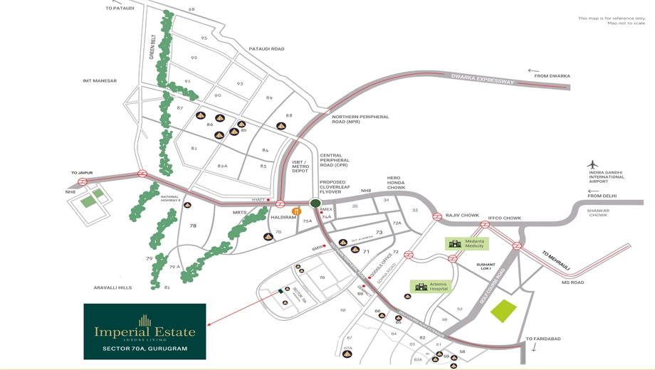 Location of Pyramid Imperial Estate in Sector 70A, Gurgaon - Image 405641