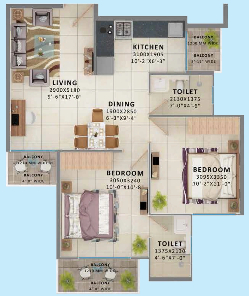 2 BHK Flat in Signature Global The Millennia 3 in Sector 37D, Gurgaon - Image 919131