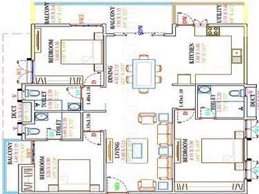 3 BHK Flat in Fortuna Casabona in Ashok Nagar, Bangalore - Image 919152