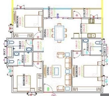 3 BHK Flat in Fortuna Casabona in Ashok Nagar, Bangalore - Image 919153