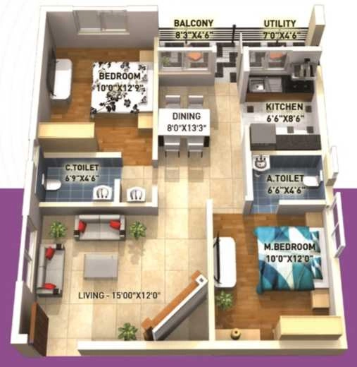 2 BHK Flat in Innovative Saanvi Elite in Pragathi Nagar, Bangalore - Image 919145