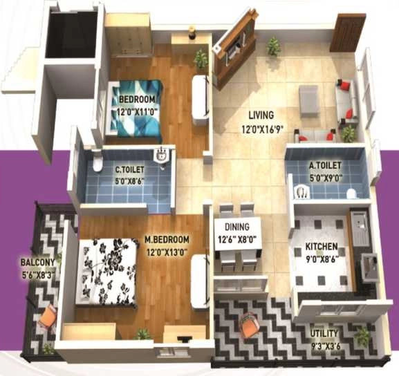 2 BHK Flat in Innovative Saanvi Elite in Pragathi Nagar, Bangalore - Image 919146
