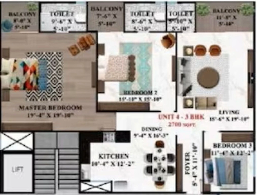 3 BHK Flat in Kings Acropolis in Ashok Nagar, Bangalore - Image 919141