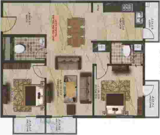 2 BHK Flat in Sri Lakshmi Venkateshwara Swamy in Old Airport Road, Bangalore - Image 919140