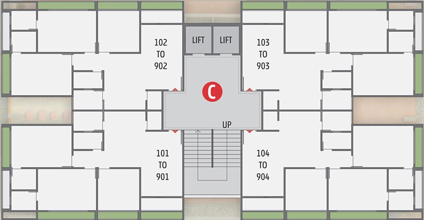 Floor Plan of Advith Elegance in Bopal, Ahmedabad - Image 405717