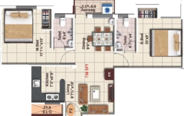2 BHK Flat in StepsStone Ranjan in Saligramam, Chennai - Image 919156