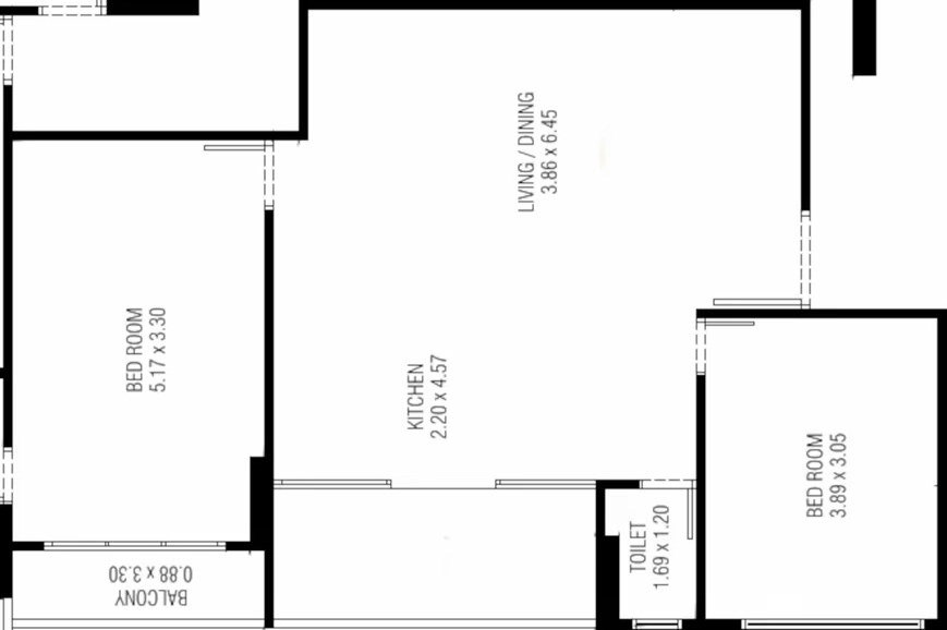 2 BHK Flat in Dhruv Satsang Lavish in Shilaj, Ahmedabad - Image 919160
