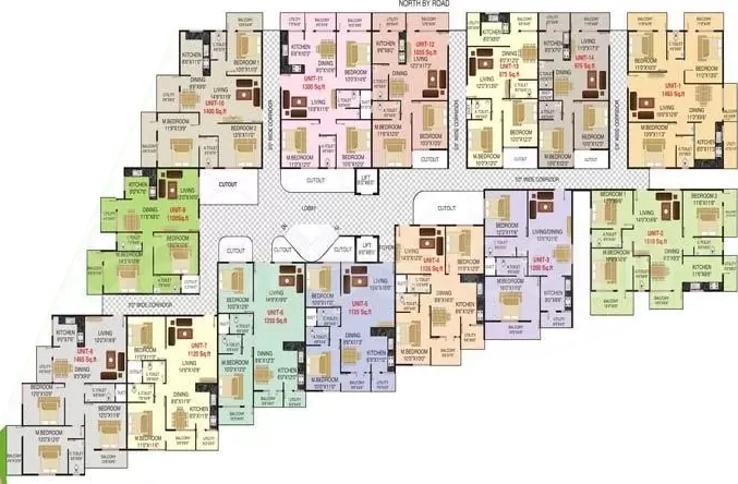 Floor Plan of Mahaghar Kings And Queens in JP Nagar, Bangalore - Image 405761