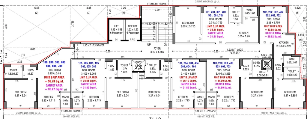 Floor Plan of Elegance Kabir Park in Ambawadi, Ahmedabad - Image 405769