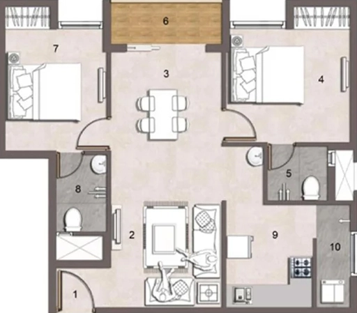 2 BHK Flat in Jains Aakarsha in Madipakkam, Chennai - Image 919177