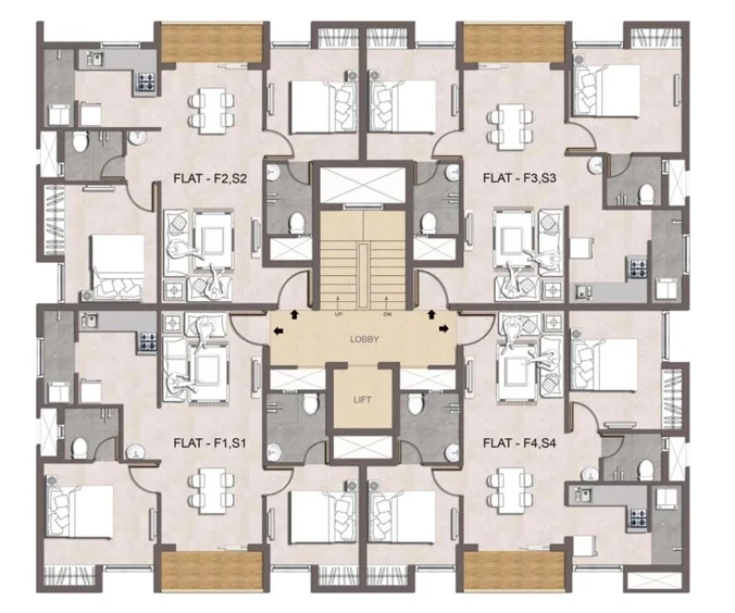 Floor Plan of Jains Aakarsha in Madipakkam, Chennai - Image 405786
