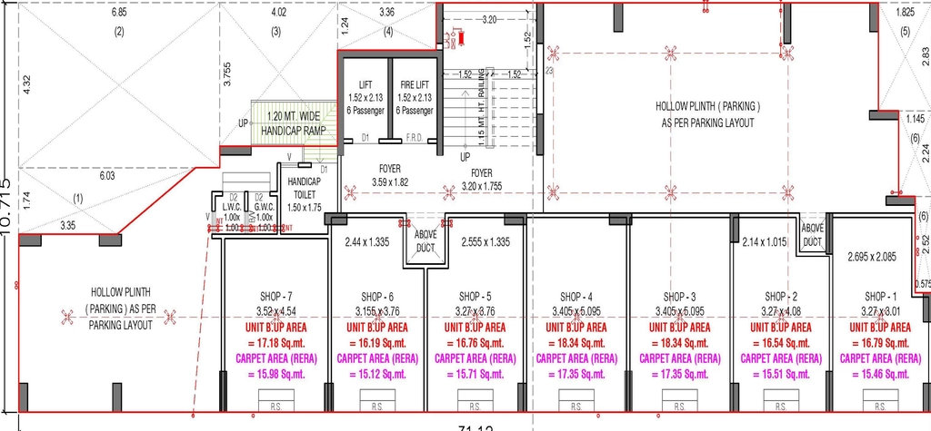 Floor Plan of Commercial Elegance Kabir Park in Ambawadi, Ahmedabad - Image 405775