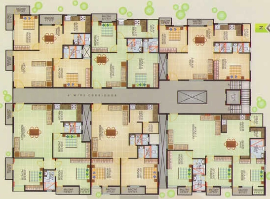 Floor Plan of Mahaghar RS Exotica in JP Nagar, Bangalore - Image 405780