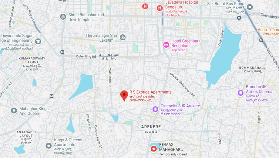 Location of Mahaghar RS Exotica in JP Nagar, Bangalore - Image 405778