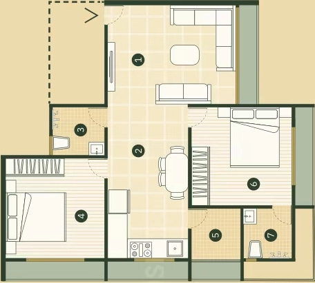 2 BHK Flat in RJ Madhuban Kadamb in Sarkhej, Ahmedabad - Image 919173