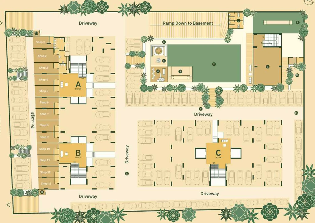 Master Plan of Commercial RJ Madhuban Kadamb in Sarkhej, Ahmedabad - Image 405806