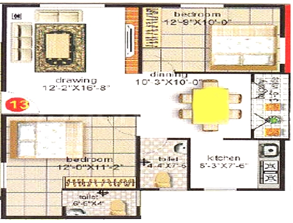 2 BHK Flat in Mahaghar Sai Srinivasa Enclave in Electronic City, Bangalore - Image 919186