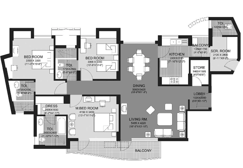 3 BHK Flat in Unitech Escape in Nirvana Country, Gurgaon - Image 919390