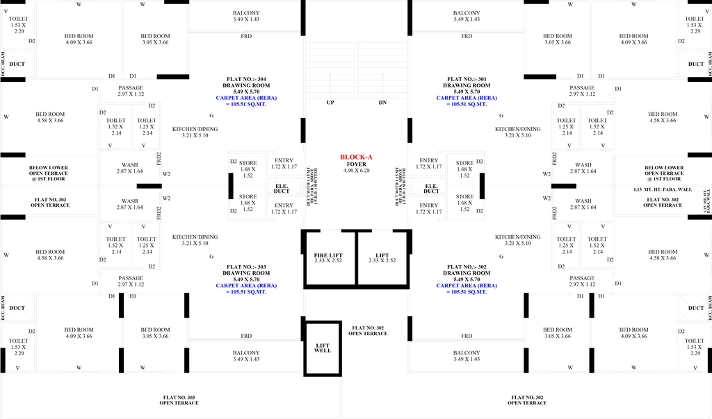 Floor Plan of R K Royal King in Hanspura, Ahmedabad - Image 405838