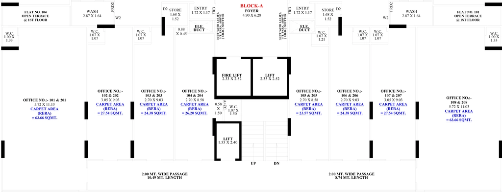 Floor Plan of Commercial RK Royal King in Hanspura, Ahmedabad - Image 405855