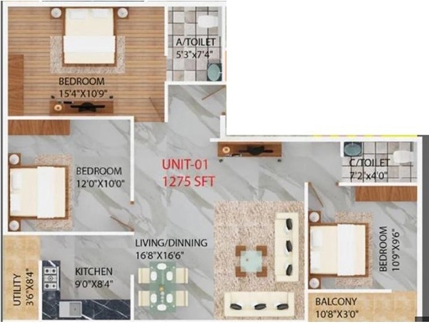 3 BHK Flat in SLV Lakshmi Narayana Nilaya in Kammanahalli, Bangalore - Image 919235