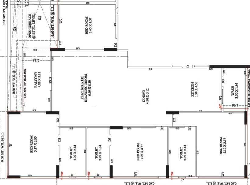 4 BHK Flat in Saral Rich in Chandkheda, Ahmedabad - Image 919237