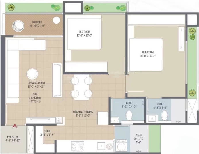 2 BHK Flat in Sarovar Solitaire in Khokhara, Ahmedabad - Image 919257
