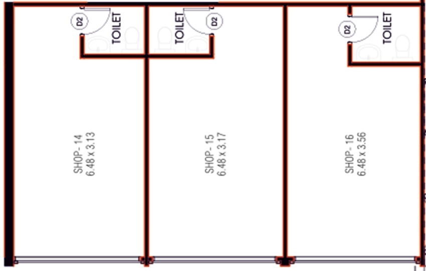 Floor Plan of Commercial Satsang Skyline in Ghuma, Ahmedabad - Image 405988