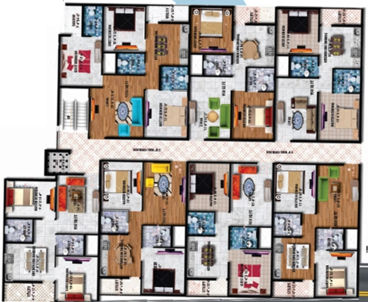 Floor Plan of Surath Sunny Side in Akshayanagar, Bangalore - Image 406034