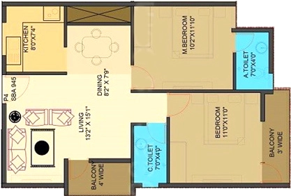 2 BHK Flat in Surath Silver Shades in Hulimavu, Bangalore - Image 919292