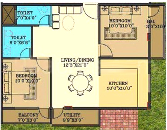 2 BHK Flat in Surath Raj Serenity in Yelahanka, Bangalore - Image 919293