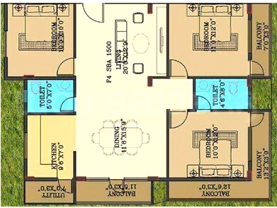 3 BHK Flat in Surath Raj Serenity in Yelahanka, Bangalore - Image 919294