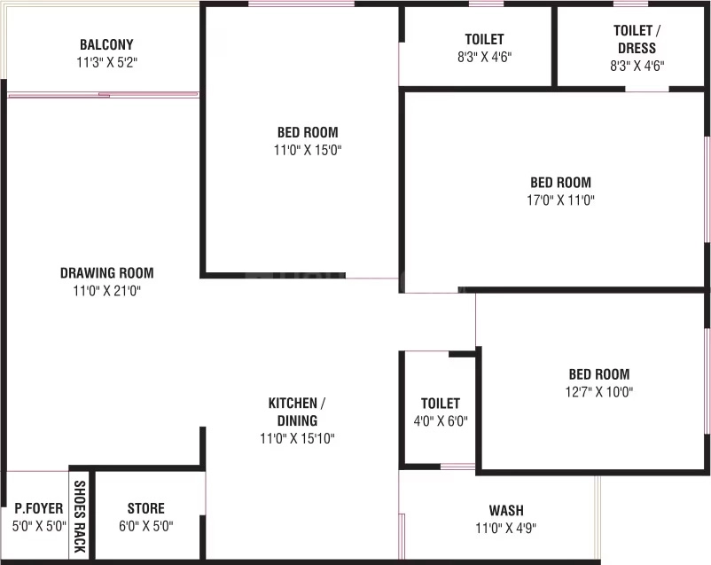 3 BHK Flat in Ganesh Valencia in Hanspura, Ahmedabad - Image 919280