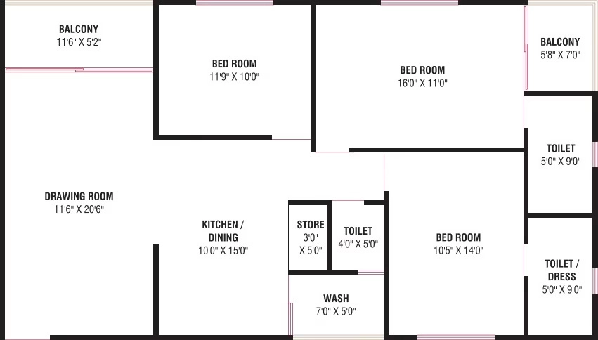 3 BHK Flat in Ganesh Valencia in Hanspura, Ahmedabad - Image 919281