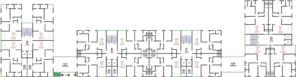 Floor Plan of Ganesh Valencia in Hanspura, Ahmedabad - Image 406025
