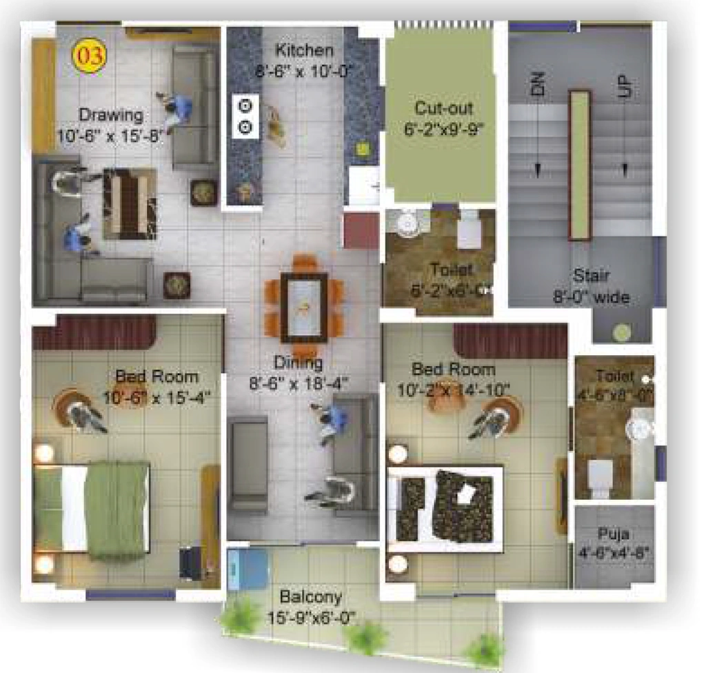 2 BHK Flat in Gen X Landmark in Danapur, Patna - Image 920243