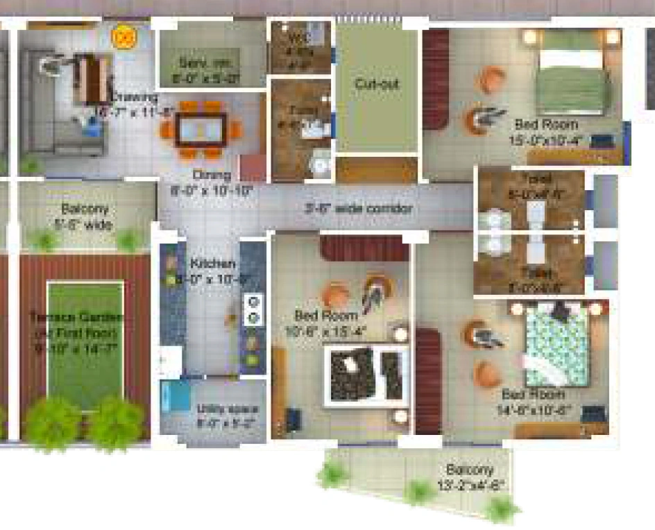 3 BHK Flat in Gen X Landmark in Danapur, Patna - Image 920246