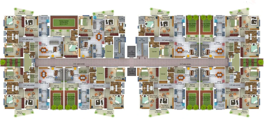 Floor Plan of Gen X Landmark in Danapur, Patna - Image 408040