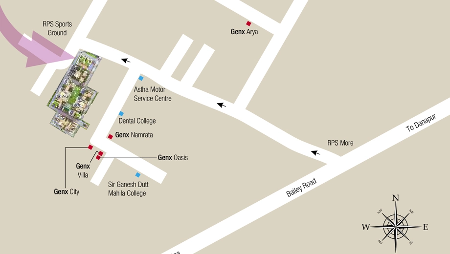Location of Gen X Landmark in Danapur, Patna - Image 408038