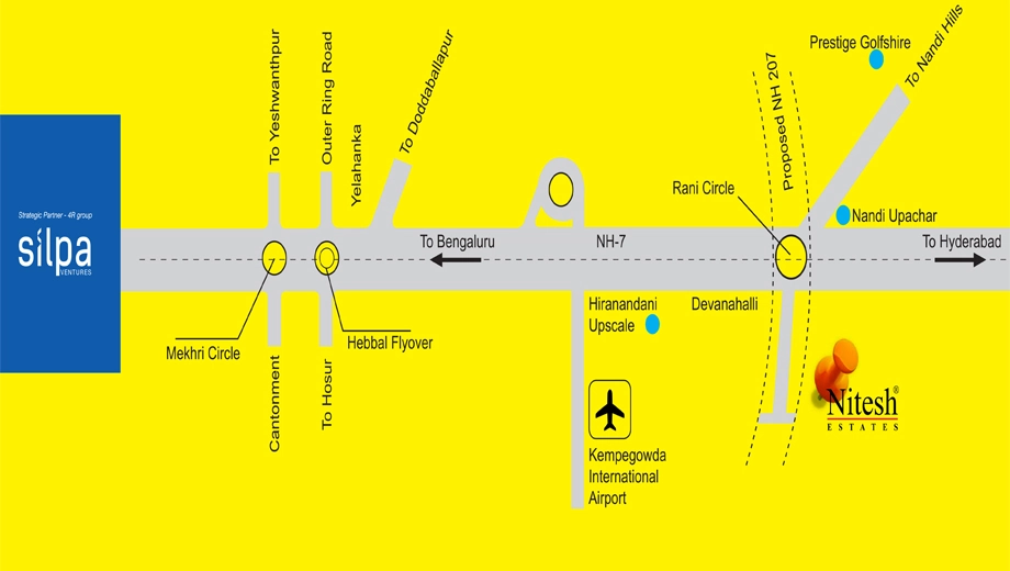 Location of Nitesh Long Island in Old Madras Road, Bangalore - Image 406132