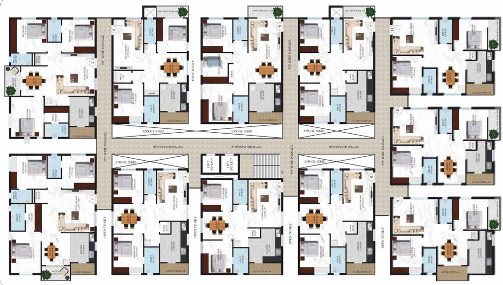 Floor Plan of Arunodaya Blue Bells in Kodigehalli, Bangalore - Image 406150